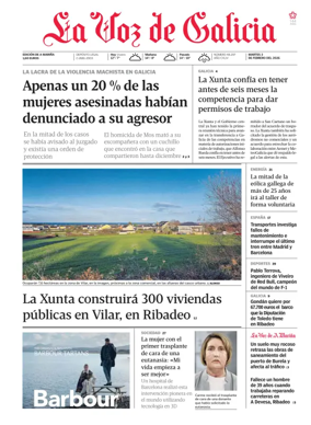 Cover of La Voz de Galicia (Viveiro)