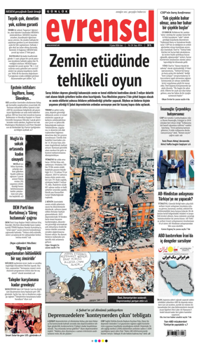 Cover of Evrensel Gazetesi