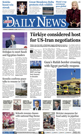 Cover of Hurriyet Daily News & Economic Review