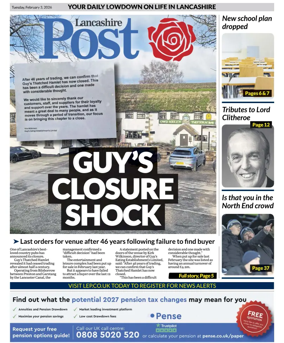 Cover of Lancashire Evening Post