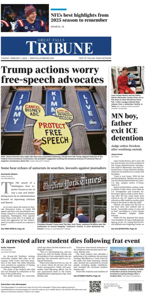 Cover of Great Falls Tribune
