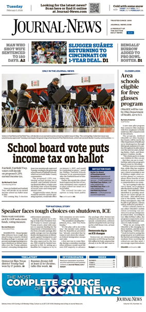 Cover of Hamilton Journal News