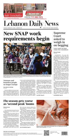 Cover of Lebanon Daily News