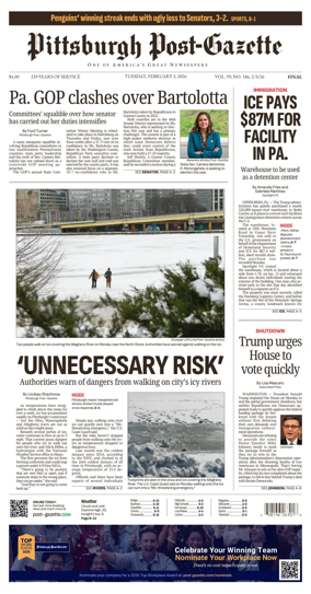 Cover of Pittsburgh Post-Gazette