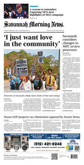 Cover of Savannah Morning News