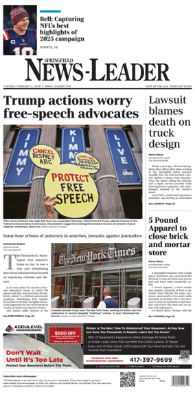 Cover of Springfield News-Leader