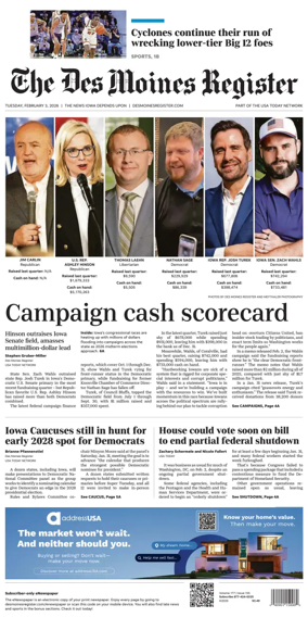 Cover of The Des Moines Register