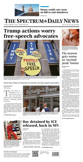 Cover of The Spectrum & Daily News