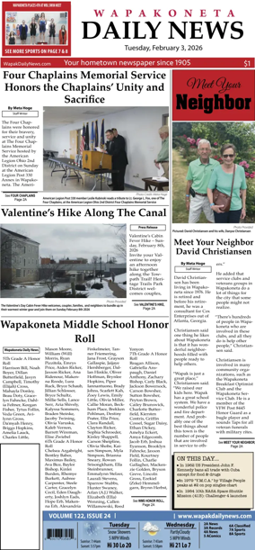 Cover of Wapakoneta Daily News