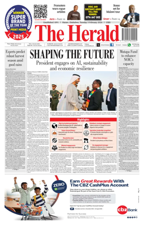 Cover of The Herald (Zimbabwe)