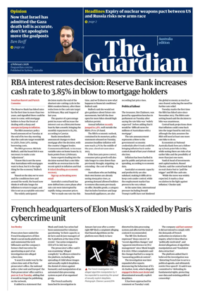 Cover of The Guardian Australia