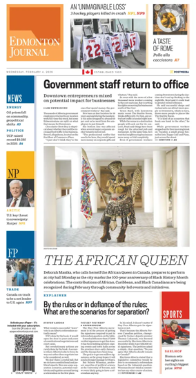 Cover of Edmonton Journal