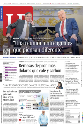 Cover of La Republica (Colombia)
