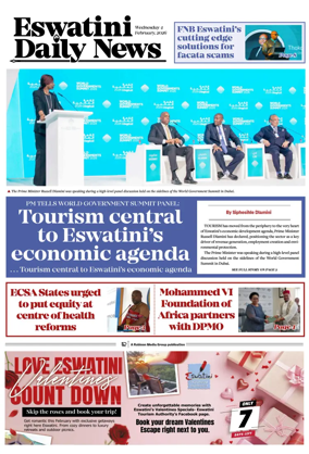 Cover of Eswatini Daily News