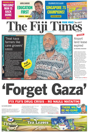 Cover of The Fiji Times