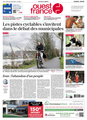Cover of Ouest France (Angers / Segre)