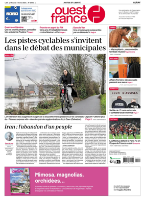 Cover of Ouest France (Auray)