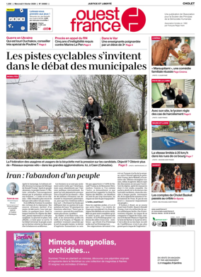 Cover of Ouest France (Cholet)