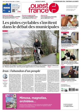 Cover of Ouest France (La Roche-sur-Yon - Fontenay-le-Comte)