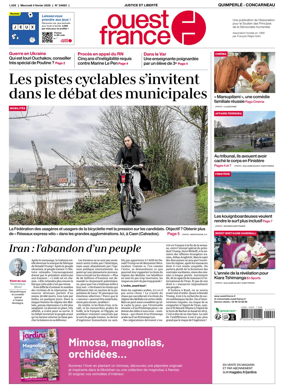 Cover of Ouest-France (Quimperle Concarneau)