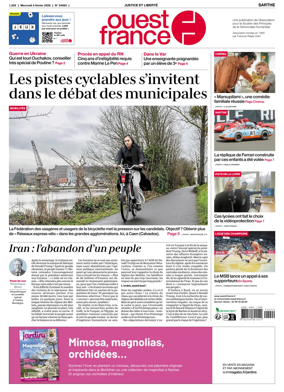 Cover of Ouest France (Sarthe)