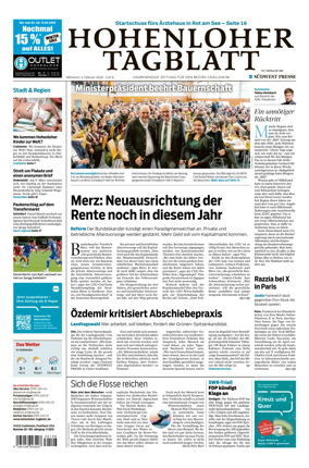 Cover of Hohenloher Tagblatt