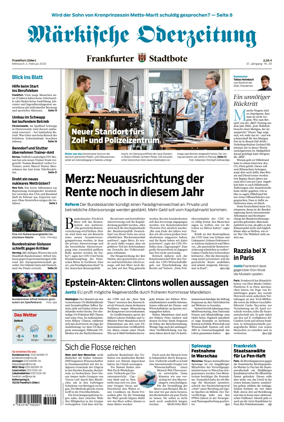 Cover of Markische Oderzeitung Frankfurt (Oder)