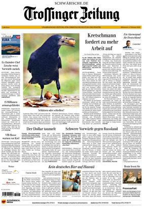 Cover of Trossinger Zeitung