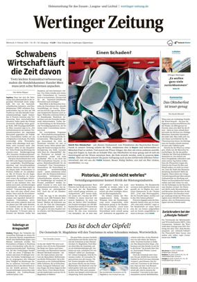 Cover of Wertinger Zeitung