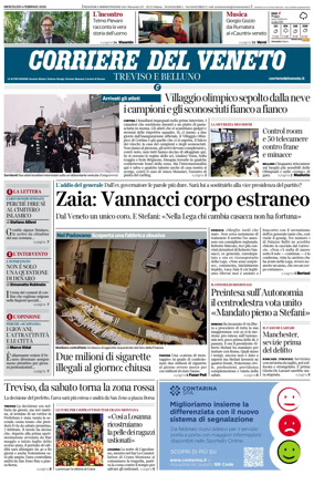 Cover of Corriere del Veneto (Treviso e Belluno)