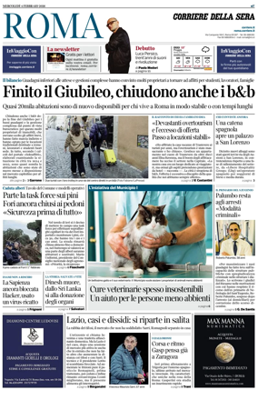 Cover of Corriere della Sera (Roma)