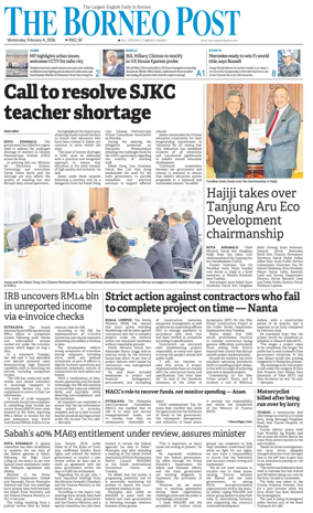 Cover of The Borneo Post (Sabah)