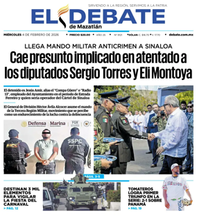Cover of El Debate de Mazatlan