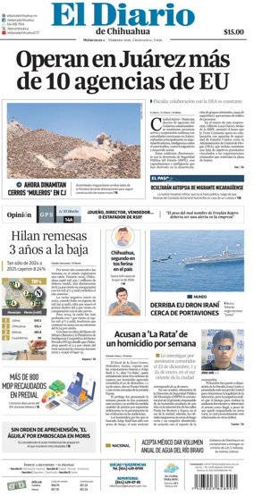 Cover of El Diario de Chihuahua
