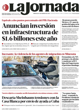 Cover of La Jornada