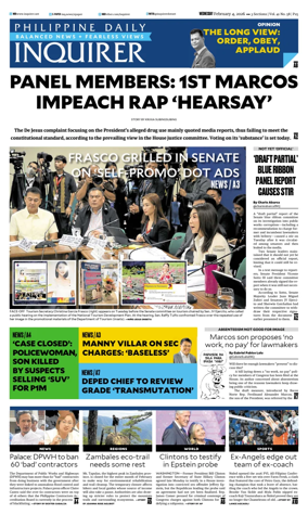 Cover of Philippine Daily Inquirer