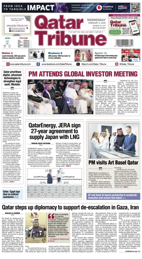 Cover of Qatar Tribune