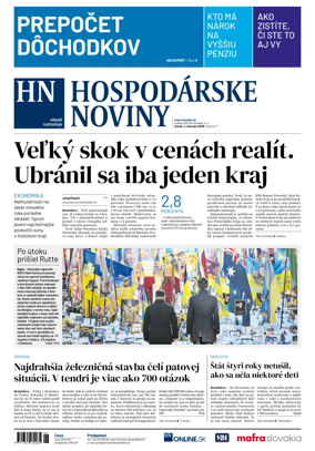 Cover of Hospodarske noviny
