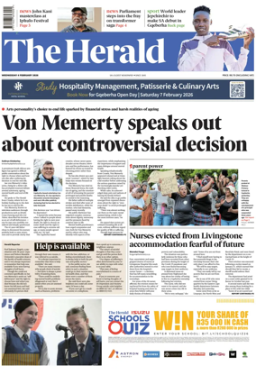 Cover of The Herald (South Africa)