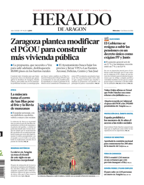 Cover of Heraldo de Aragon