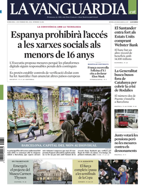 Cover of La Vanguardia (Catalonia - 1st edition)