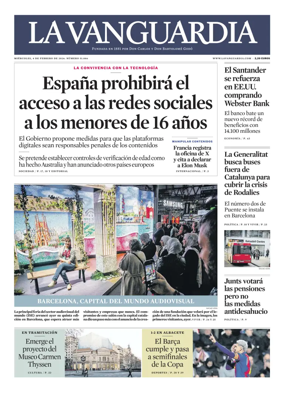 Cover of La Vanguardia