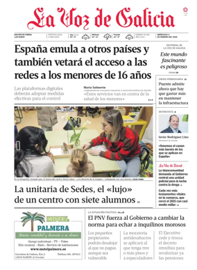 Cover of La Voz de Galicia (Ferrol)