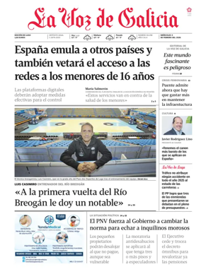 Cover of La Voz de Galicia (Lugo)