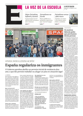 Cover of La Voz de Galicia (Ourense) - La Voz de la Escuela