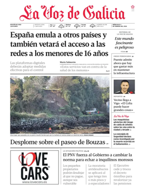 Cover of La Voz de Galicia (Vigo)