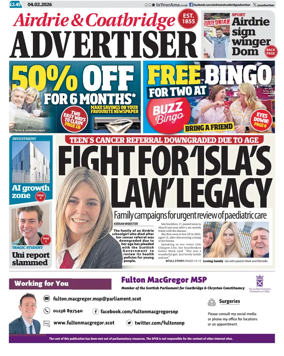 Cover of Airdrie & Coatbridge Advertiser
