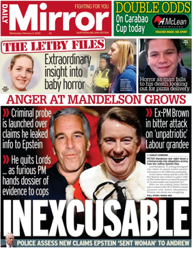 Cover of Daily Mirror (Northern Ireland)