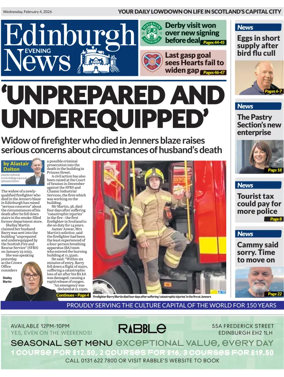 Cover of Edinburgh Evening News