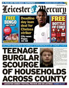 Cover of Leicester Mercury